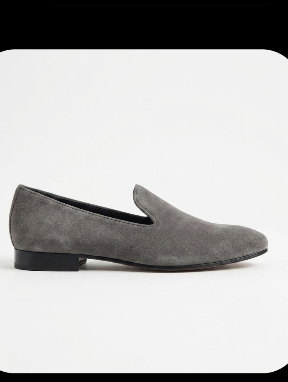 Classic Gray Suede Johnson & Murphy Flats Loafers 10